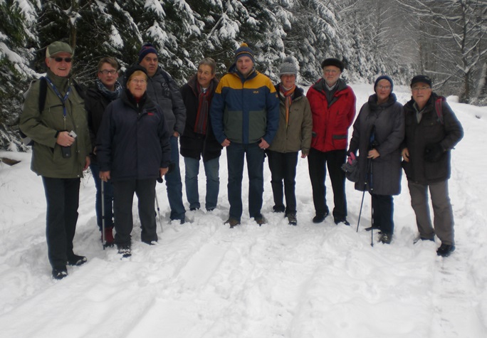 Gruppenfoto Winterwanderung 2014